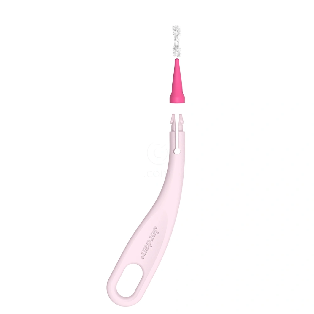 Jordan Brush Between - Roza 0,4 mm (1 držalo + 10 medzobnih ščetk)